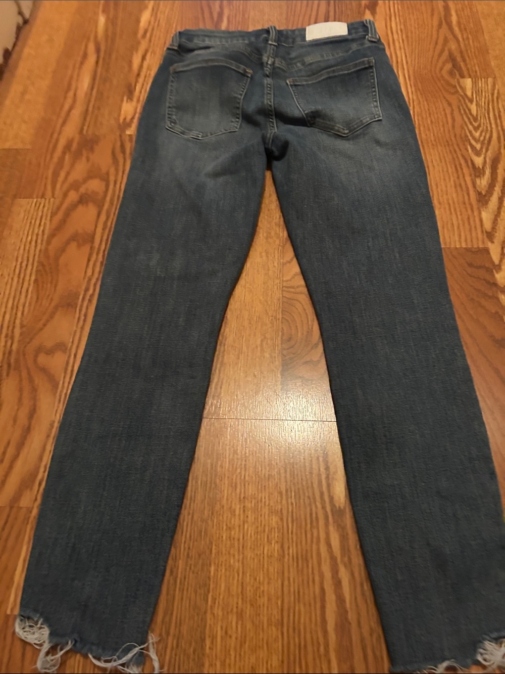 pistola Dark Washed Skinny Jeans with Frayed Hem - Picture 8 of 9